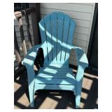 Blue Adirondack plastic chair