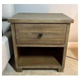 Woodgrain Composite 1-Drawer Nightstand with Shelf