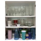 Cabinet contents of Glassware