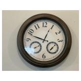 Wall Clock with Thermometer and Hygrometer