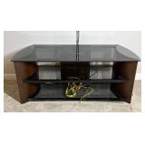 Modern Smoked Glass 3-Tier TV Media Stand