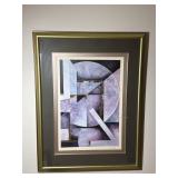 Richard Hall Signed Geometric Abstract Artwork