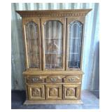 Wooden Lighted Hutch