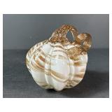 Glass Pumpkin White and Rose gold