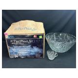 Anchor Hocking Glass Arlington Design Punch Set