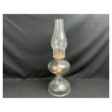 Vintage Clear Glass Oil Lamp with Chimney
