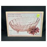 Indiana Glass Pastel Pink Glass Oval Bowl