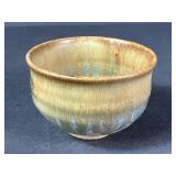3.5 " Signed Drip Glaze Studio Pottery Bowl