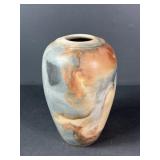 8.5" Signed Raku Studio Art Pottery Vase
