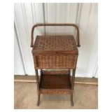 Keywood Wakefield Wicker Storage Basket Table