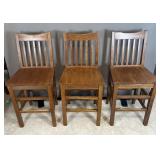 3 Slat Back Bar Stools 40" Tall
