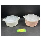 Pyrex Pink Gooseberry Washer Damaged Dishes