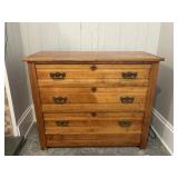 Antique 3-Drawer Wood Dresser