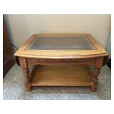 Glass Top Drop Leaf Table