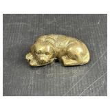 Brass style Dog Paperweight