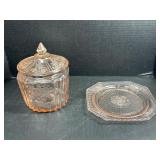Pink Depression Glass pieces