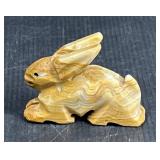 Agate Carved Stone Bunny