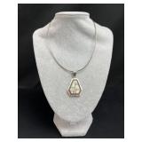 Sterling Silver necklace with opal pendant