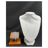 Sterling Silver bracelet and necklace