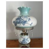 Blue Floral Gone With the Wind Style Hurricane