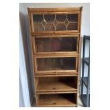 Barrister Bookcase with Leaded Glass Doors