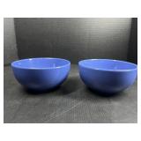 Flirt Blue Ceramic Bowls - 2 Pieces