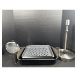 Bakeware, Strainer & Stainless Paper Towel Holder