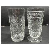 4 glasses and 7 Footed Sundae cups