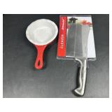 Schnucks Cleaver & Red Ceramic Mini Skillet