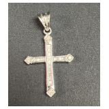 14K Diamond Cross Pendant
