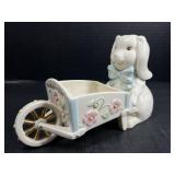 Lenox Porcelain Bunny with Wheelbarrow
