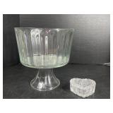 Glass Pedestal Trifle Bowl & Heart Trinket Box