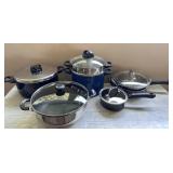 Cookware Set with Pots, Pans, Steamer & Lids