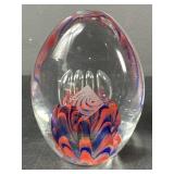 Blue and Red Paperweight