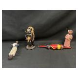 Wood like American American figurines