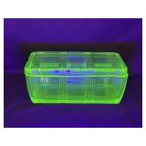Large Uranium Glass Fridge Dish