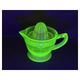 Uranium Glass Measuring Cup with Juicer