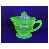 Uranium Glass Measuring Cup with Juicer