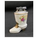 Vintage Japan Ceramic Boot Table Lighter