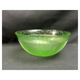 Flower Pattern Uranium Glass Bowl