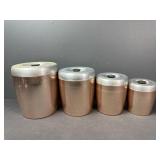 Copper and Silver color Canisters