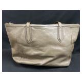 Fossil leather large tote bag