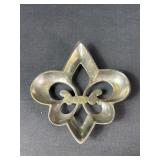 Cast Metal fleur de lis holder
