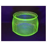 Large Uranium Glass Fish Bowl