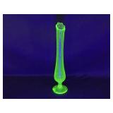 Uranium Glass Swung Vase