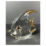 Gold and Clear Fish paperweight