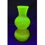 Uranium Glass Double Gourd Hobnail Vase