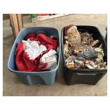 2 Totes of Christmas Decor