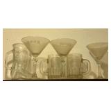 Beefeater Martini Glasses & Beer Mugs
