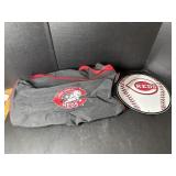 Cincinnati Reds Tin Sign & Bag
